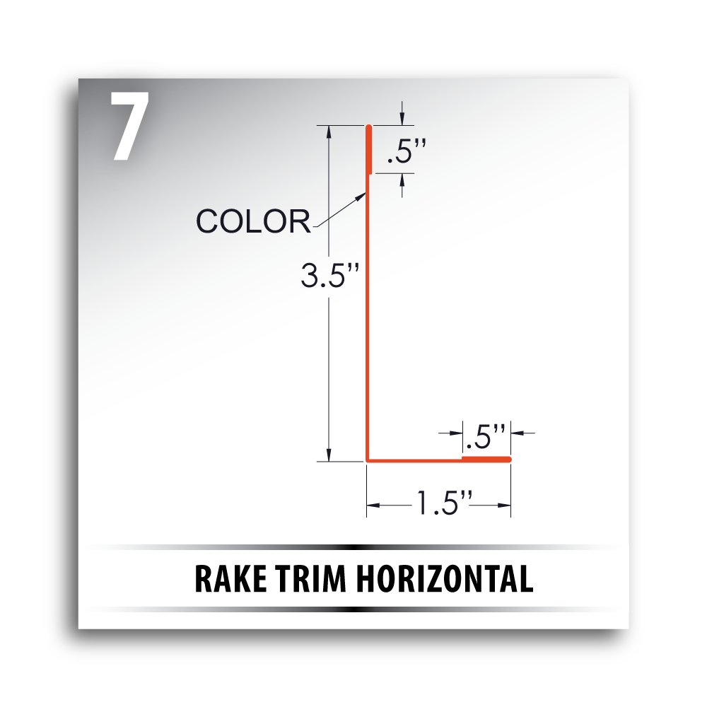 Trim Guide Illustration - Rake Trim Horizontal