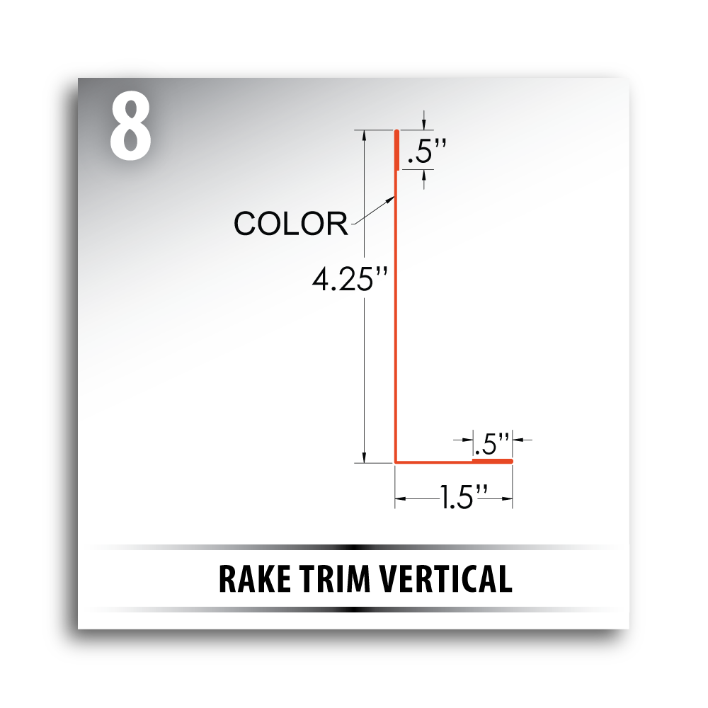 Trim Guide Illustration - Rake Trim Vertical